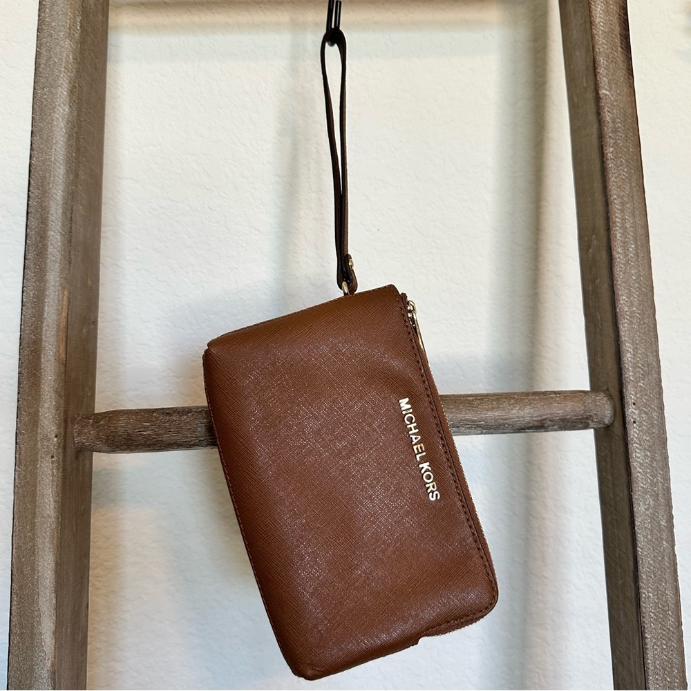 Michael Kors Brown Wristlet